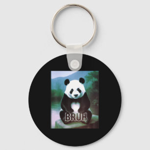 Porte-clés Rétro Vintage Drôle Bruh Panda Argot Mème Animal L