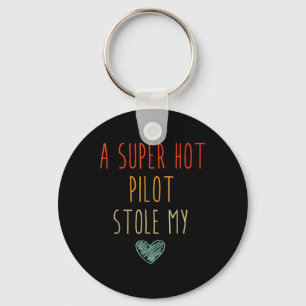 Porte-clés Retro Vintage Funny Un Super Pilote Hot Stocke My