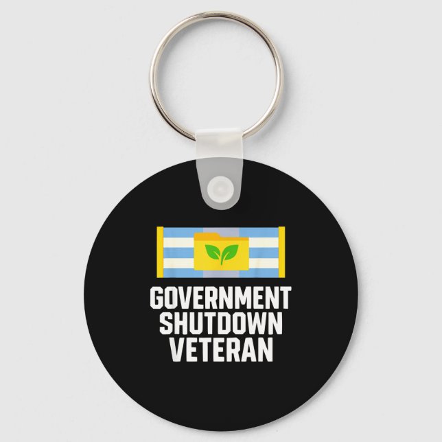 Porte-clés Retro Vintage Government Shutdown Veteran  (Recto)