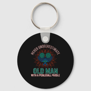Porte-clés Retro vintage pickleball retraite papa drôle