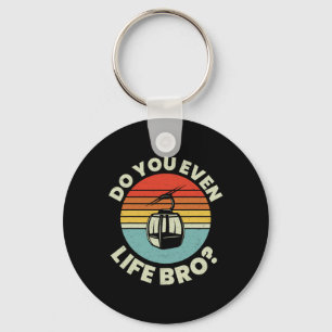 Porte-clés Retro Vintage Ski Tu soulèves même, frère