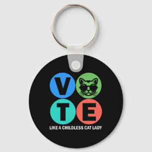 Porte-clés Rétro Voter Comme Une Femme Sans Enfant Vote Kam