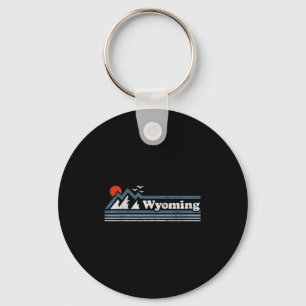 Porte-clés Retro Wyoming State Mountain Ski Vintage Ski So