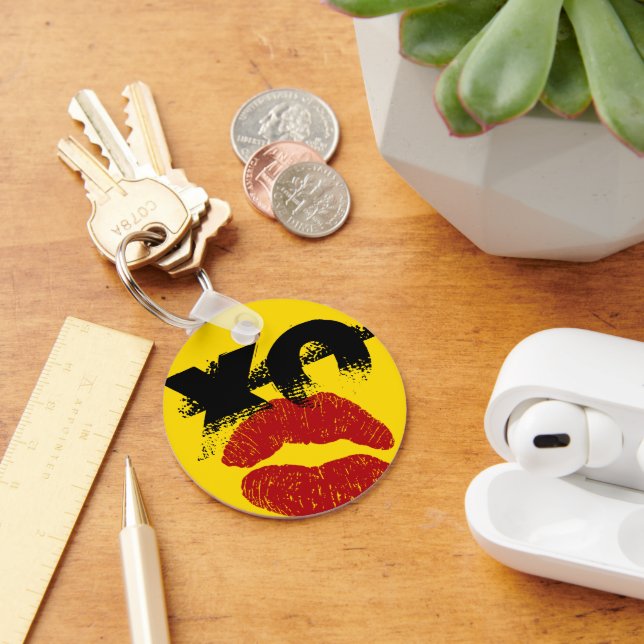 Porte-clés rétro XO XO embrasse-moi / Mode pour fê (Bureau)