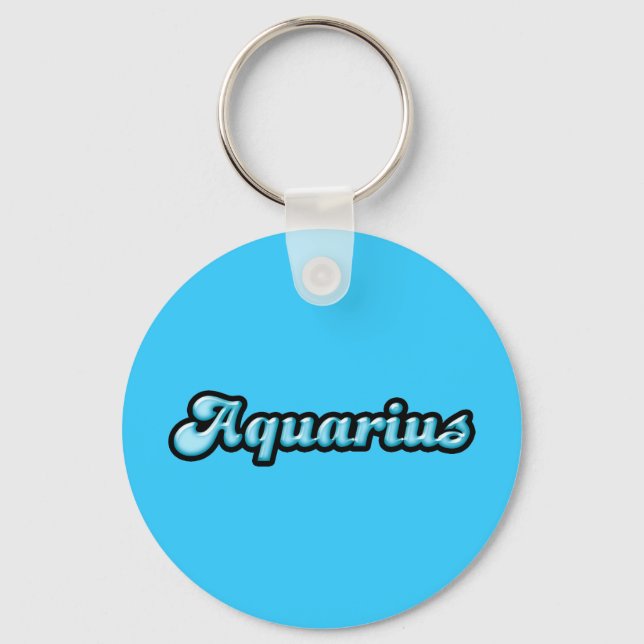 Porte-clés Rétro Zodiac Aquarius (Recto)
