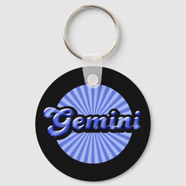 Porte-clés Rétro Zodiaque Gémeaux (Recto)