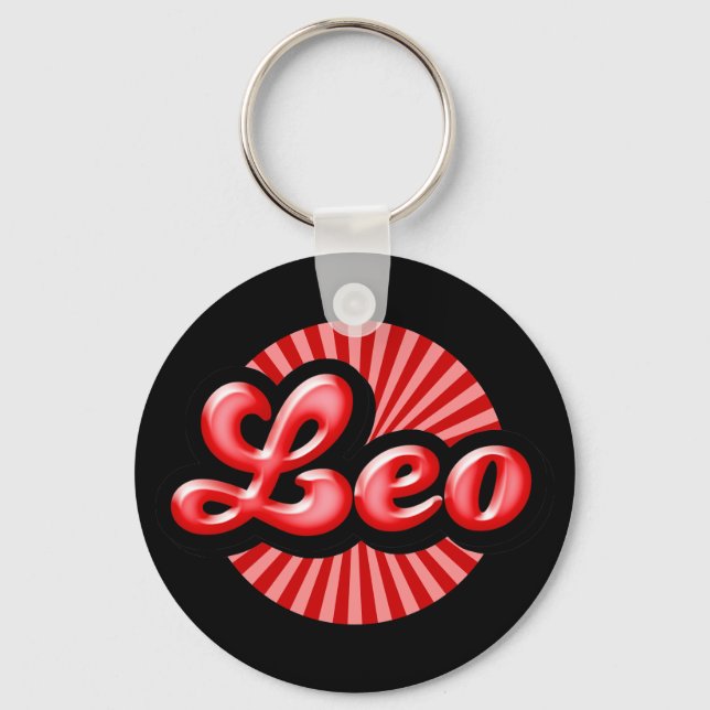 Porte-clés Retro Zodiaque Lion (Recto)