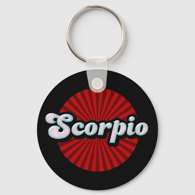 Porte-clés Rétro Zodiaque Scorpion (Recto)