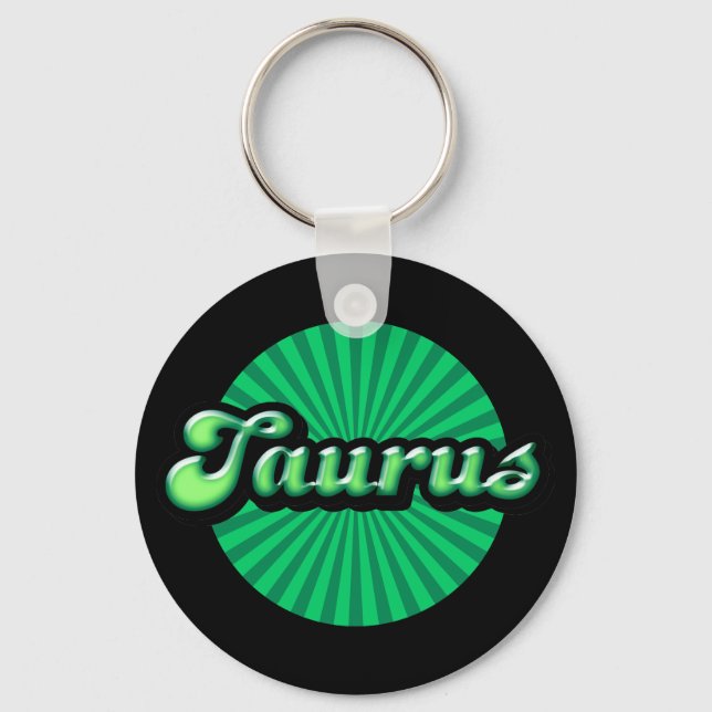 Porte-clés Rétro Zodiaque Taureau (Recto)