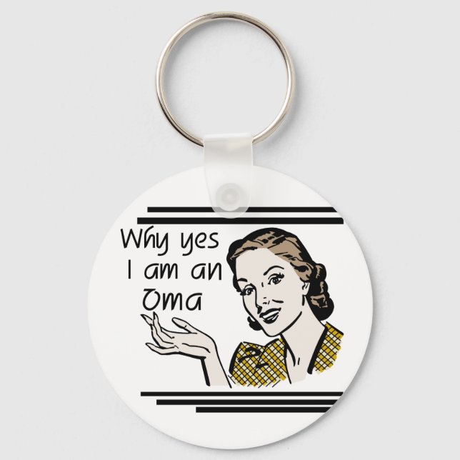 Porte-clés Rétros T-shirts et cadeaux d'Oma (Recto)