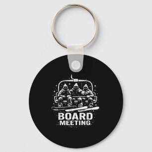 Porte-clés Réunion de conseil drôle Snowboard Ski Lift Skieur