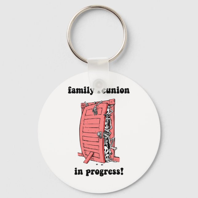 Porte-clés Réunion de famille amusante (Recto)