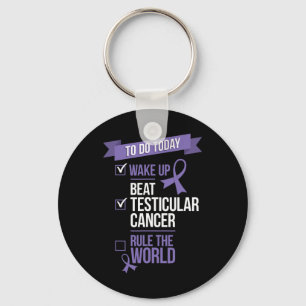 Porte-clés Réveillez-vous vaincre le cancer testiculaire domi