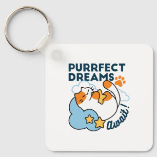 Porte-clés Rêves Parfaits Attendent – Rêve de Chat Mignon End