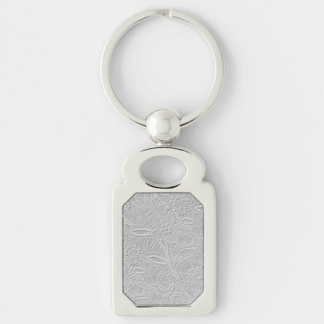 Porte-clés Revêtement floral gris (Devant)