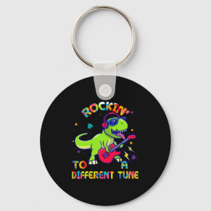 Porte-clés Rex Dino de sensibilisation à l'autisme rockin à u