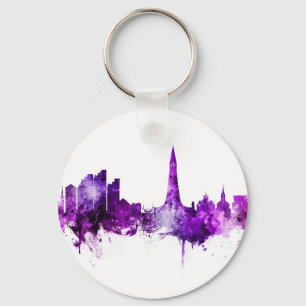Porte-clés Reykjavik Islande Skyline violet