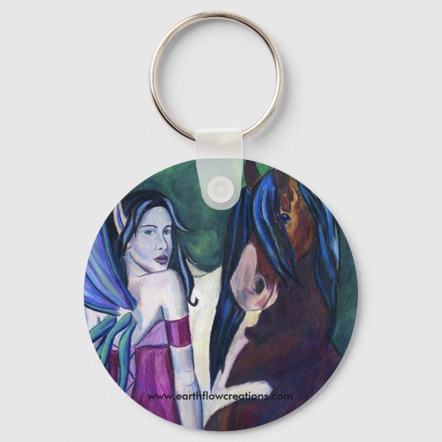 Porte-clés Rhiannon et son Porte - clé du Fae Horse (Recto)