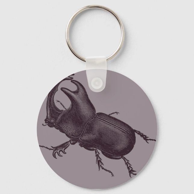 Porte-clés Rhino Beetle, Scarabeus Chorinaeus (Recto)