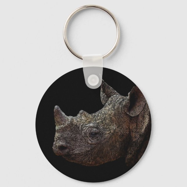 Porte-clés Rhino noir (Recto)