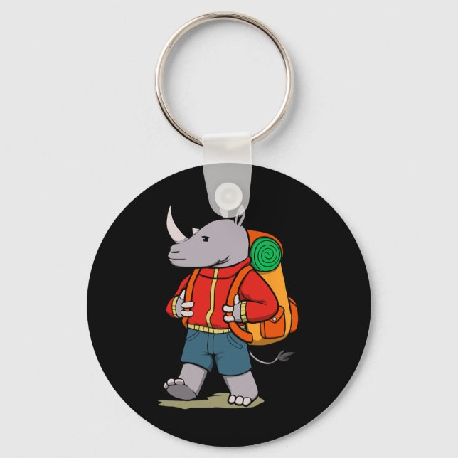 Porte-clés Rhinocéros Randonnée Hob  (Recto)