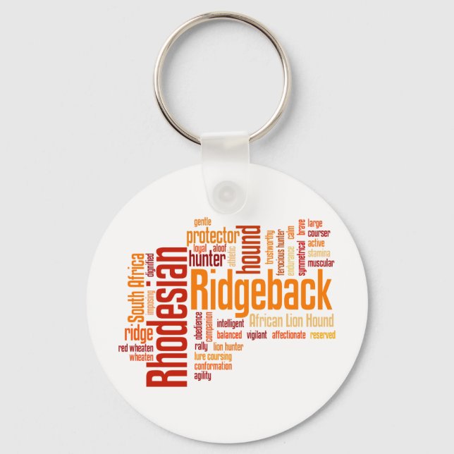 Porte-clés Rhodesian Ridgeback (Recto)
