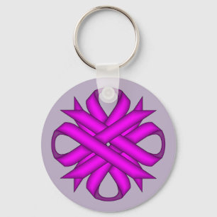 Porte-clés Ribbon de Clover violet par Kenneth Yoncich