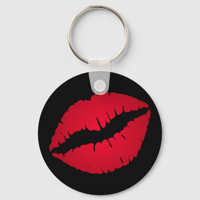 Porte-clés Rich Red Ombre Lipstick Black (Recto)