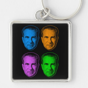Porte-clés Richard Nixon en Couleurs Vives