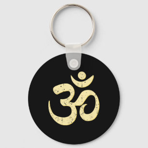 Porte-clés Riche Sphère Om Omkar Aum Symbole Spirituel Yoga M