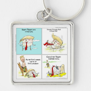 Porte-clés Rick London "Trumpty Dumpty" Drôle cadeau Trump