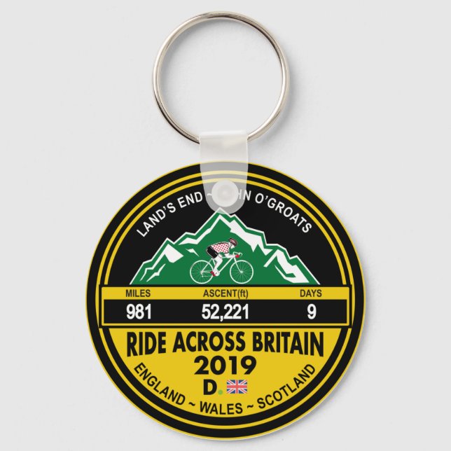 PORTE-CLÉS RIDE ACROSS BRITAIN 2019 KEYCHAIN (Recto)