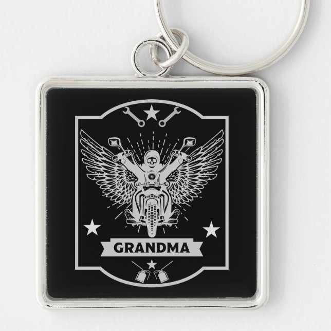 Porte-clés Rider moto Grandma (Devant)