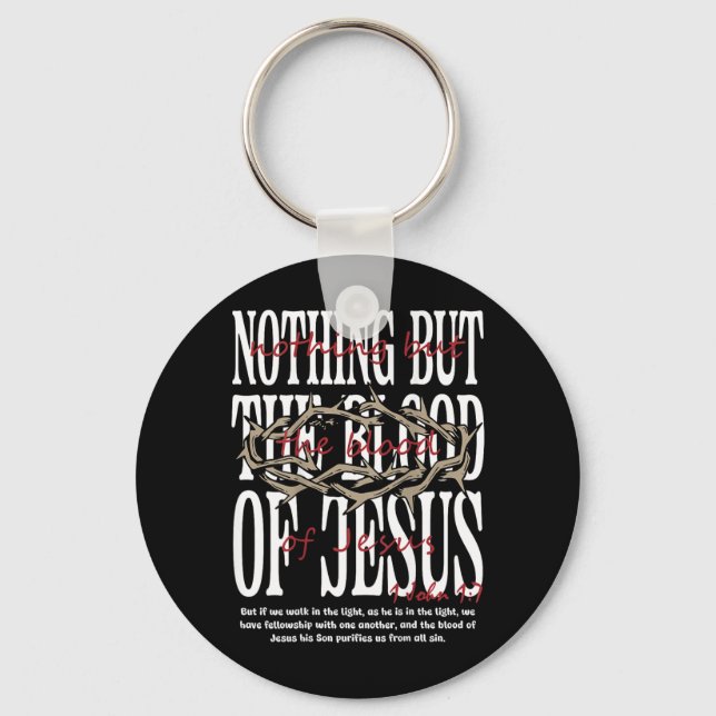 Porte-clés Rien que le sang de Jésus-Christ Bibe On (Recto)