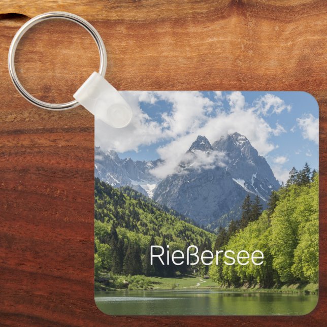 Porte-clés Riessersee Alpes Garmisch Partenkirchen Bavière (Recto)