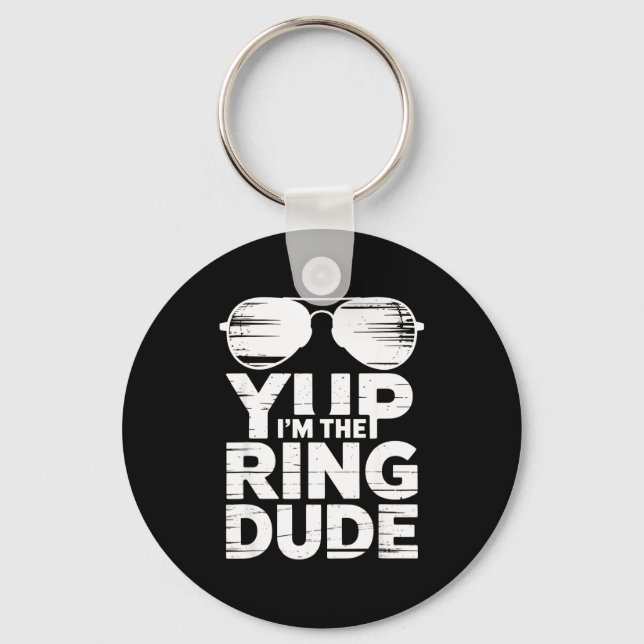 Porte-clés Ring Security Wedding Party Funny Ring Bearer  (Recto)