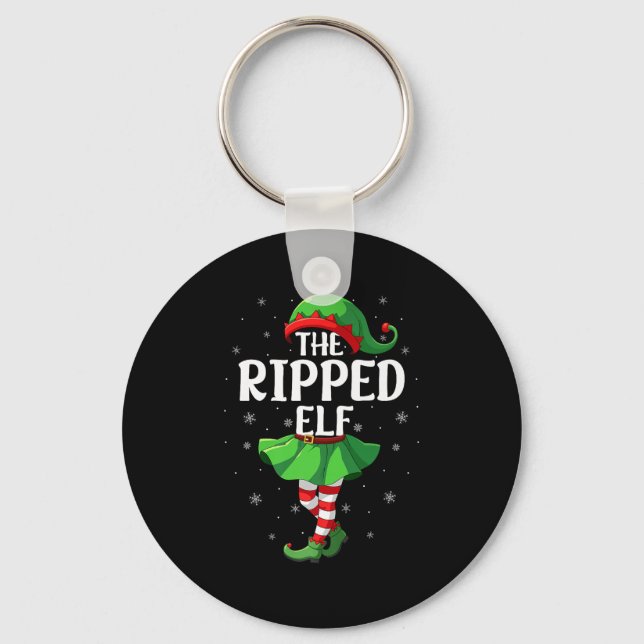Porte-clés Ripped Elf Christmas Girls Women Elf Squad Xmas Fa (Recto)