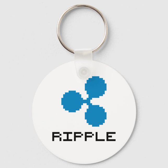 Porte-clés Ripple XRP 8-Bit Logo | Basic Keychain (Recto)