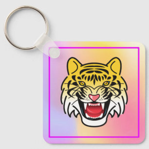 Porte-clés Rire Tigre Visage Artwork-21876