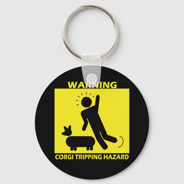 Porte-clés Risque de déplacement - Corgi (Recto)