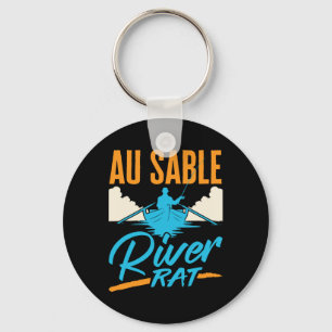 Porte-clés Rivière Au Sable Rat Rafting Canoë Kayak Pêche Bat