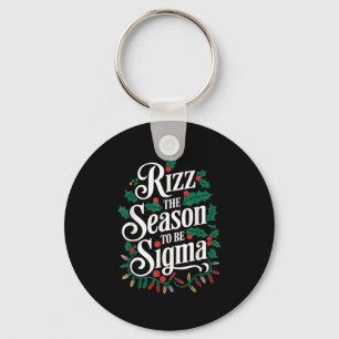 Porte-clés Rizz La Saison D'Être Sigma Drôle Mème Noël H