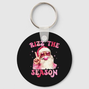 Porte-clés Rizz Saison Père Noël Pink Bubble Gum Rizzmas Chri