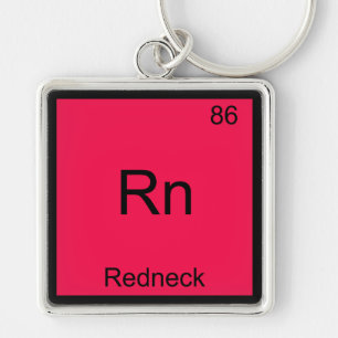 Porte-clés Rn - Chemise symbole d'élément de chimie drôle Red