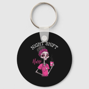 Porte-clés Rn Icu Nuit Shift Infirmière Skeleton