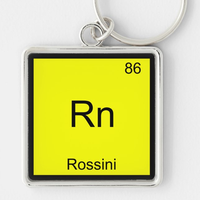 Porte-clés Rn - Rossini Funny Chemistry Element Symbol Tee (Devant)