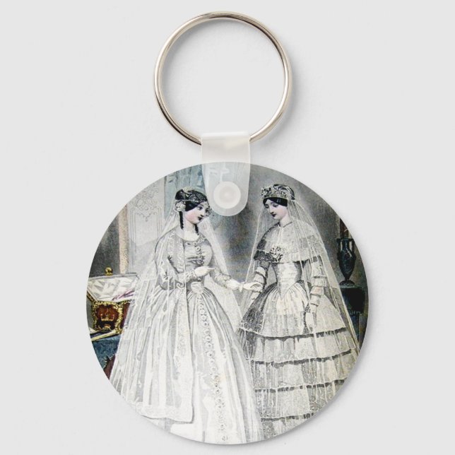 Porte-clés Robe Mariage victorienne deux femmes (Recto)