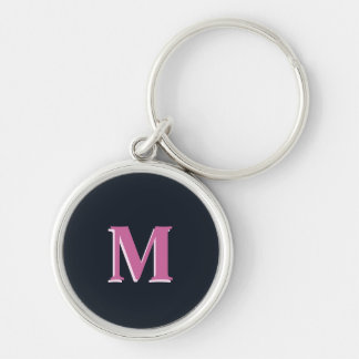 Porte-clés Robe rose marine profonde monogrammed