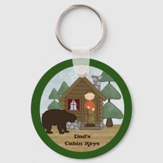 Porte-clés Robe Rustic Lodge Cabine avec ours personnalisé