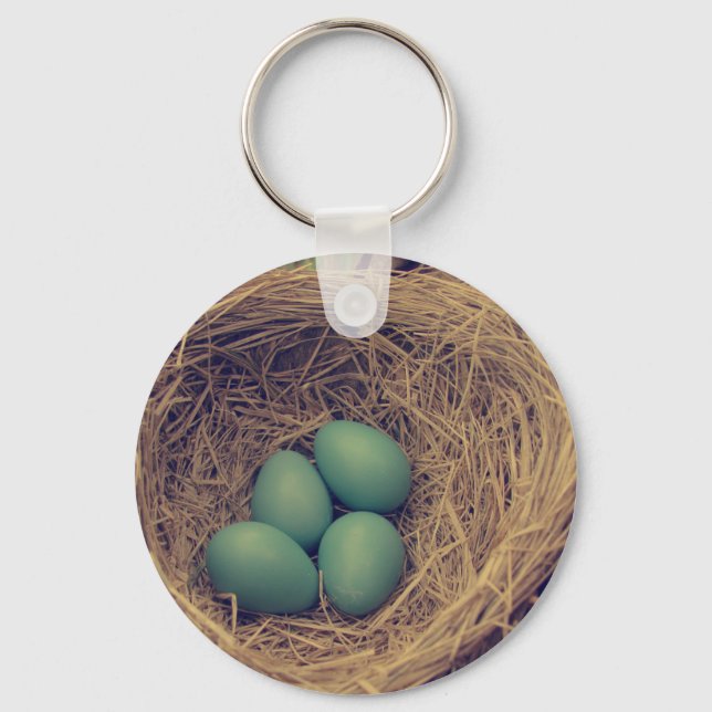 Porte-clés Robin Nest et Oeufs (Recto)